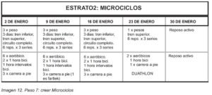 Paso 7: crear Microciclos 1