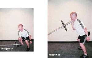 Power clean de un brazo y jerk
