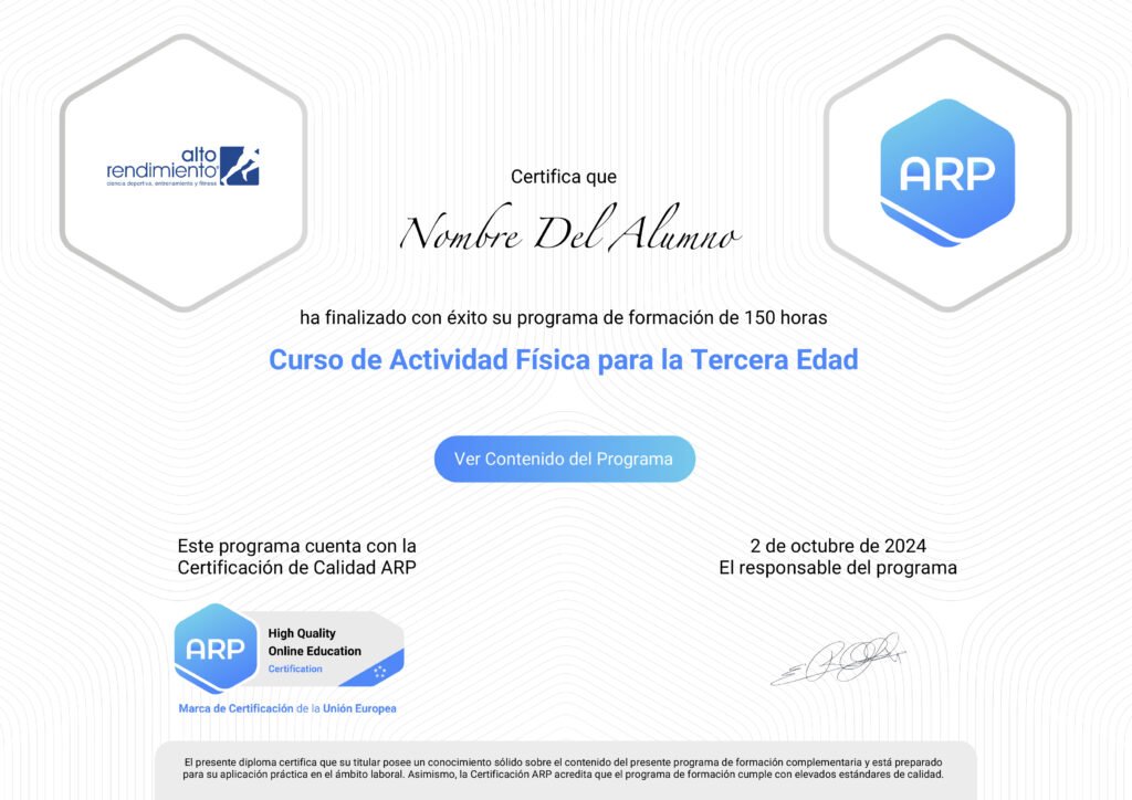 Diploma Curso Adulto Mayor